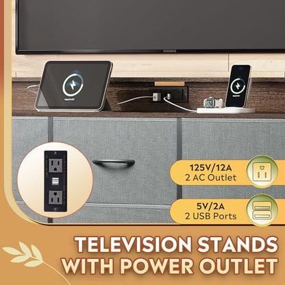 Grey TV Stand for 45, 50, 55 Inch TV, view 5