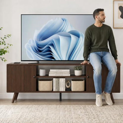 55" Mid Century Modern TV Stand for TVs Up to 60 Inch, view 6