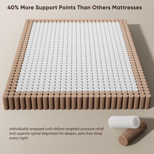 Mattress Queen Size, 12 Inch Hybrid Queen Mattress in a Box, Medium Firm, view 7