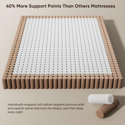 Mattress Queen Size, 12 Inch Hybrid Queen Mattress in a Box, Medium Firm, view 7