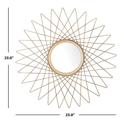 SAFAVIEH Home Bilsons Gold Sunburst Round 23-inch Decorative Accent Mirror
