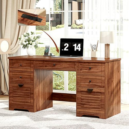 59" Home Office Desks, Executive Desk, view 8