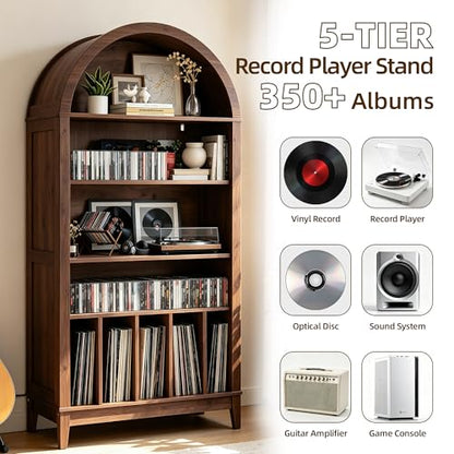 Large Record Player Stand Holds 350+ Albums, view 5