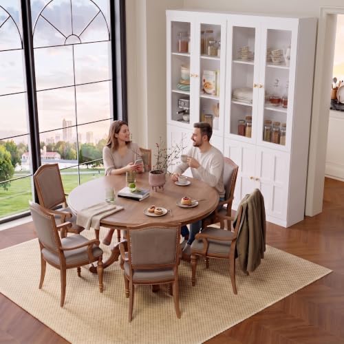 80" Bookshelf with Glass Doors and Adjustable Shelves, Set of 2, view 7