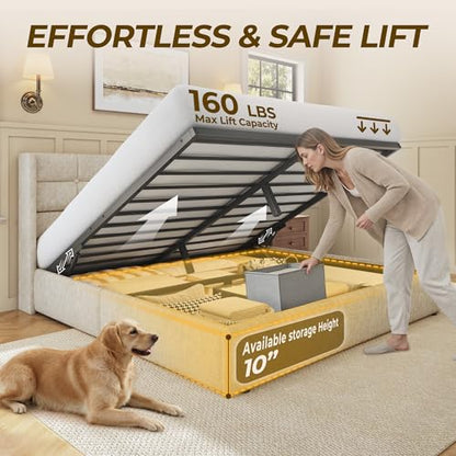 Queen Size Lift Up Storage Bed Frame, view 5