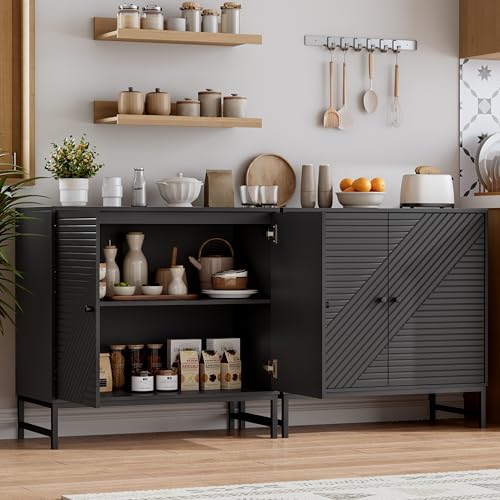Storage Cabinet with Doors and Adjustable Shelf, view 5