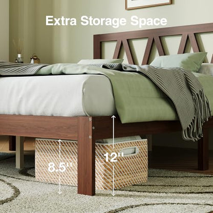 12inch King Bed Frame Wooden King Bed Frame and Headboard, view 8