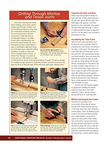 Craftsman furniture projects woodworking book, view 8