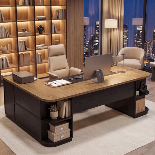 86.6-Inch L-Shaped Executive Desk, view 6