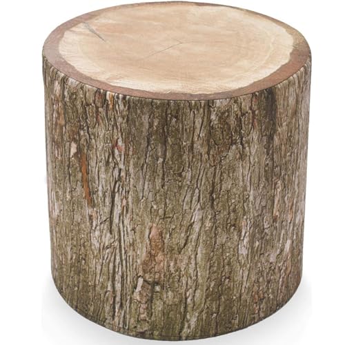 Outdoor Ottoman Pouf - Waterproof Foot Stool for Indoor and Outside Use, Round Footstool with Removable Cover, Living Room Decor & Patio Furniture, Made in Europe