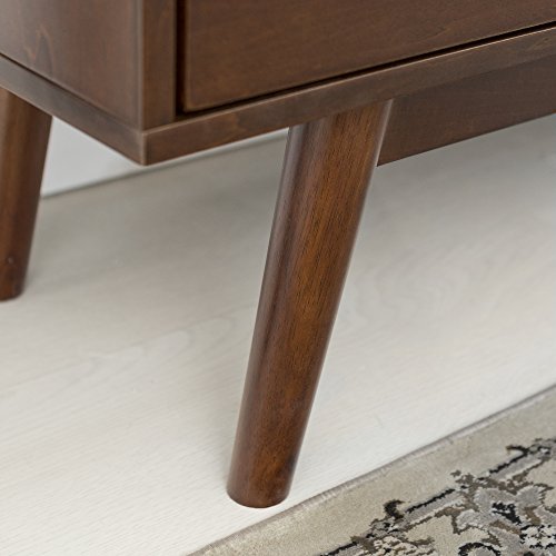Mid Century Modern-TV Stand Console with 3 Drawers and Closed Cabinet Storage, 60", Walnut