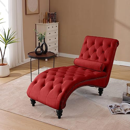 Chaise Lounge Chair Indoor, Velvet Bedroom Accent Lounge Chair, view 6