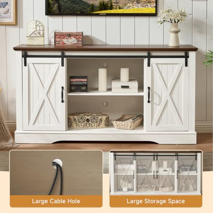 58 Inch Farmhouse Entertainment Center, view 7
