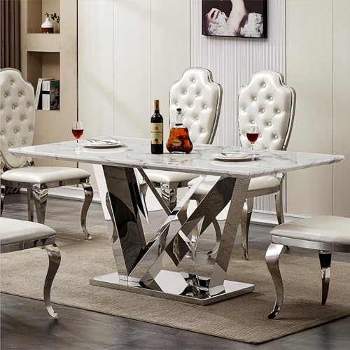 Marble Dining Table for 6 People, view 2