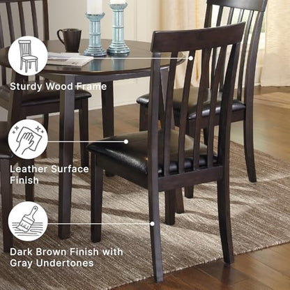 Signature Design by Ashley Hammis Rake Back Dining Room Chair, Set of 2, Dark Brown
