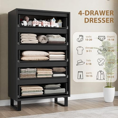 5 Dresser for Bedroom, 50.5" Vertical Dresser Drawer with Storage, view 7