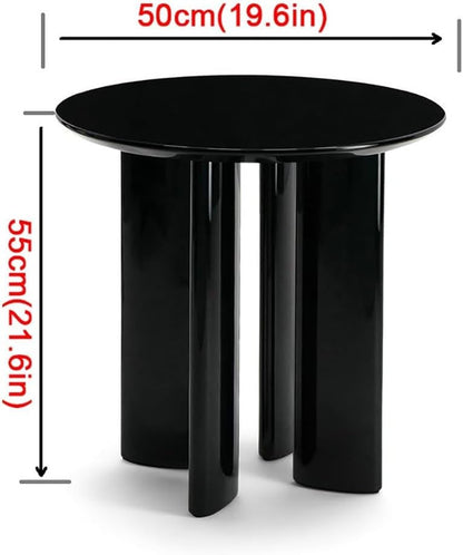 Sofa Side Table, Round Coffee Table Bedroom Bedside Table(Color:Red)