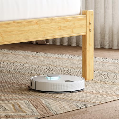 14 Inch Bamboo Queen Bed Frame, Platform Bamboo Wood Bed with Headboard, view 7