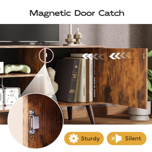 TV Stand for 55 Inch TVs, Entertainment Center with Storage Cabinet, view 6