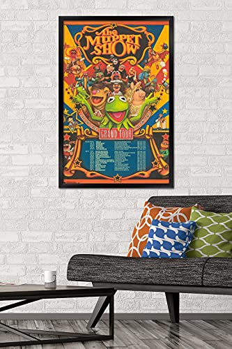 Disney The Muppets: Most Wanted - Grand Tour Wall Poster, 22.375" x 34", Black Framed Version