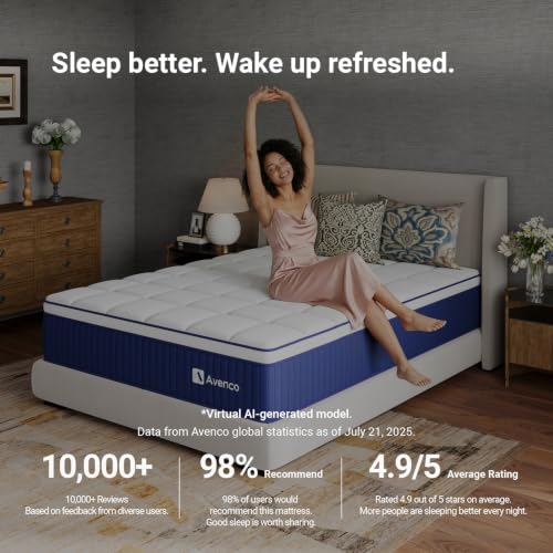 Hybrid Mattress with Gel Memory Foam, 10 Inch Twin Size Mattress, view 4