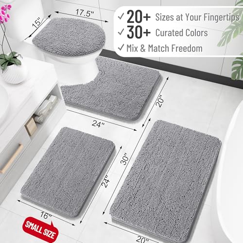 Bathroom Rugs 30x20, Extra Soft Absorbent Chenille Bath Rugs, view 3