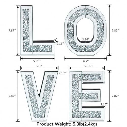 Love Letter Sign Home Wall Decor,Love Home Decoration for | Tabletop & Wall-mount,Bed Room and Living Room Decor,Ideal for Valentine's Day, Anniversary, Housewarming Gift