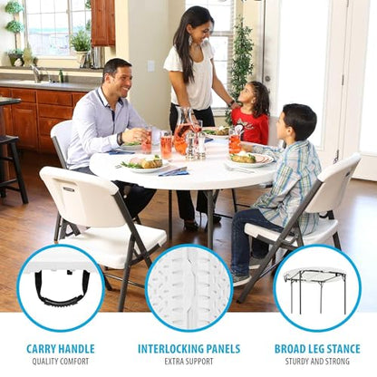 Light Commercial Fold-in-Half Round Table, 4-Foot