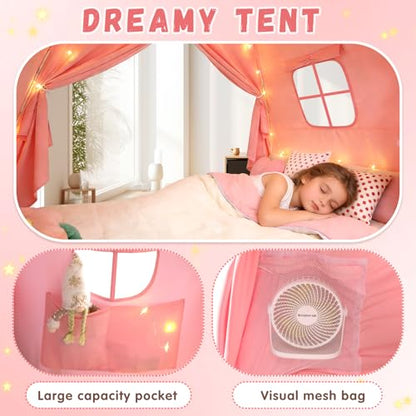 Bed Tent Twin and Full for Kids, Canopy Privacy Sleep Tent Indoor Bunk, view 5