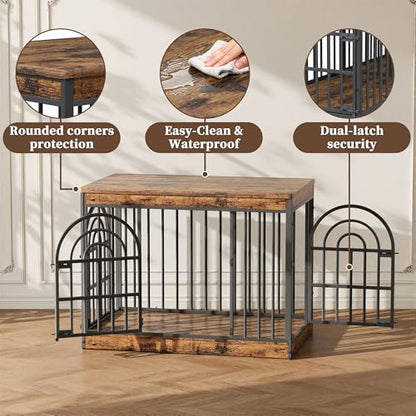 39" Wooden Dog Crate Furniture for Small Medium Large Dogs, view 6