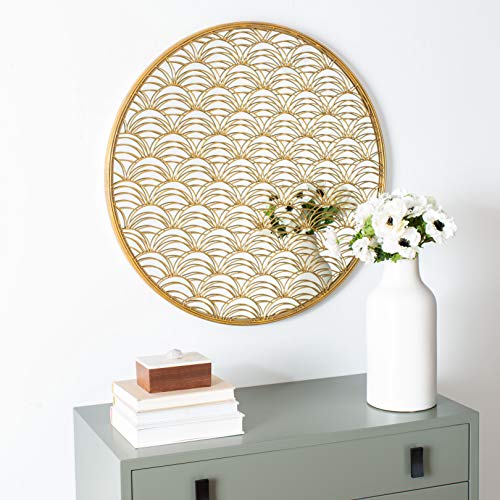 SAFAVIEH Home Collection Chanti 30-inch Gold Round Decorative Mirror