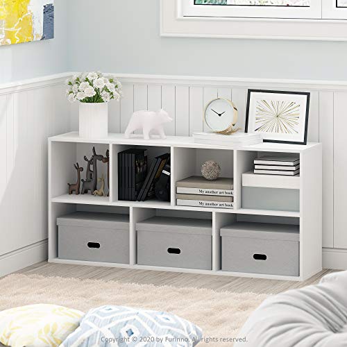 LUDER Book Shelf, 7-Cube Bookshelf, Bookcase with Open Shelves, view 3
