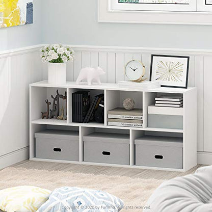 LUDER Book Shelf, 7-Cube Bookshelf, Bookcase with Open Shelves, view 3