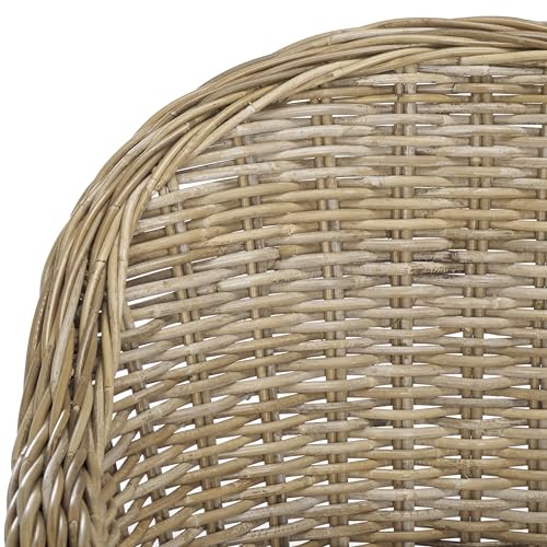 SAFAVIEH Zane Club Rattan Accent Chair, 24" Coastal Grey SEA7006A, view 5
