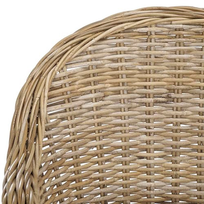 SAFAVIEH Zane Club Rattan Accent Chair, 24" Coastal Grey SEA7006A, view 5