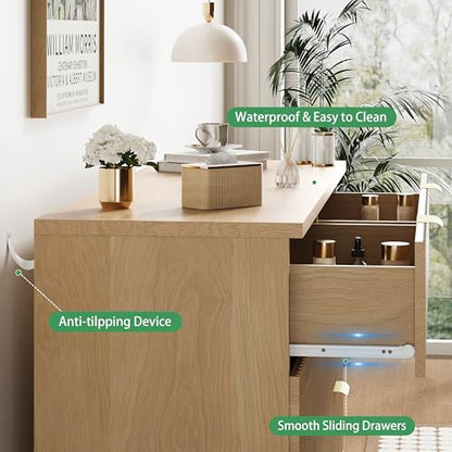 Fluted Dresser for Bedroom with 8 Drawers, view 6