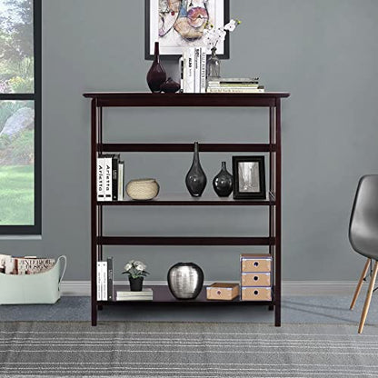 Mission Style 3-Shelf Bookcase, Espresso