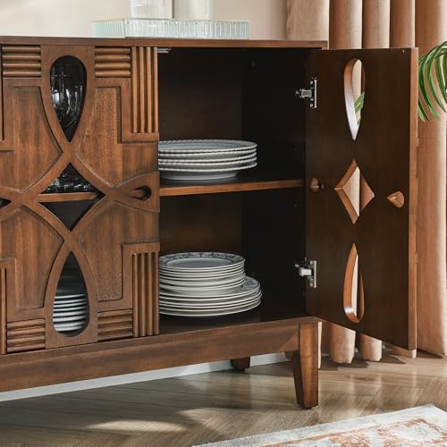 60.5" Mid Century Modern Sideboard with 4 Doors, view 7