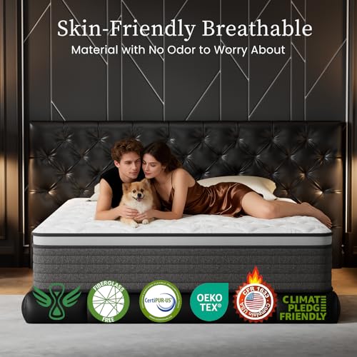 Queen Mattress 14 Inch Hybrid Queen Size-Gel Memory Foam Mattress in a Box, view 8