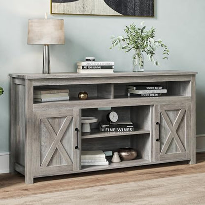 58" Corin TV Stand & Media Entertainment Center - Gray Wash, view 5