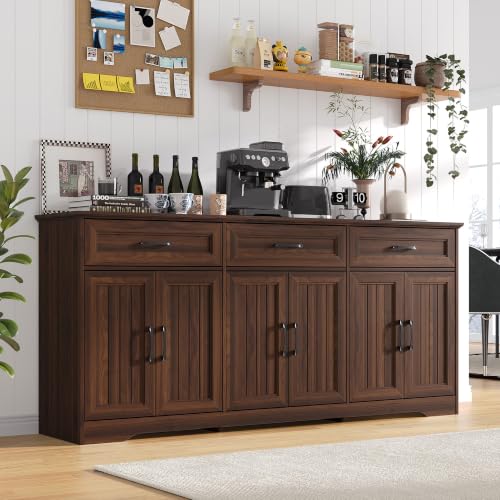 70" Buffet Cabinet with Storage, Large Modern Farmhouse Sideboard, view 2