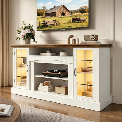 58" Farmhouse TV Stand for 65 Inch TV, view 2