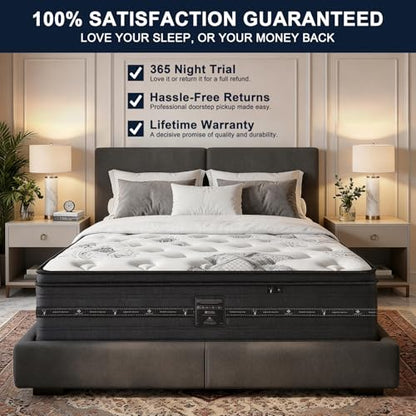 Full Mattress 12 inch, Hybrid Full Size Mattress in a Box, view 3