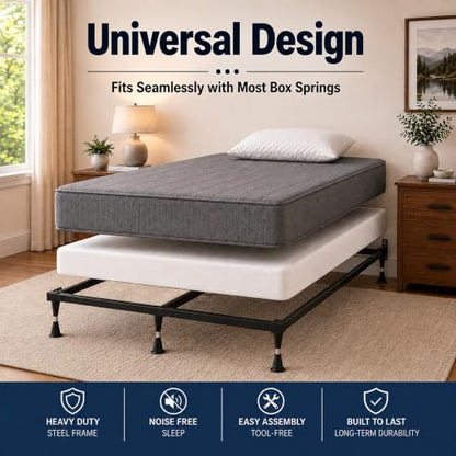 Advanced Metal Bed Frame for Box Spring and Mattress, Iron Center Support, view 8