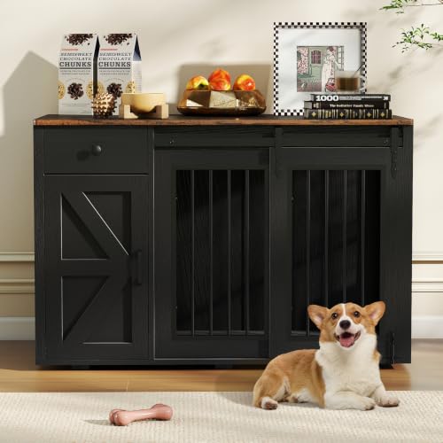 44" Dog Crate Furniture, Dog Kennel (44" Left Facing Door), view 7