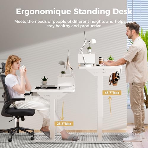 Electric Standing Desk with Drawers, view 4