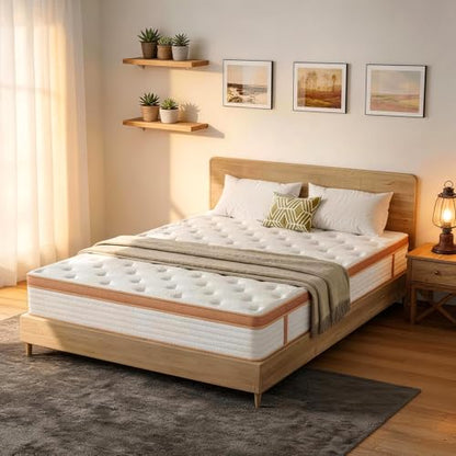 Belhome Full Mattress, 10 Inch Hybrid Mattress in a Box, view 2
