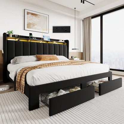 Wingback Platform Bed Frame, view 2