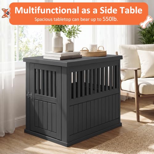 Heavy Duty Dog Crate Furniture Lockable Indoor Outdoor Kennel & End Table, view 6