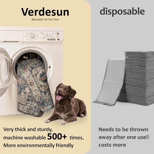 Washable Pee Pads for Dogs 24"x36" 2 Pack Reusable Puppy Potty Pad, view 4
